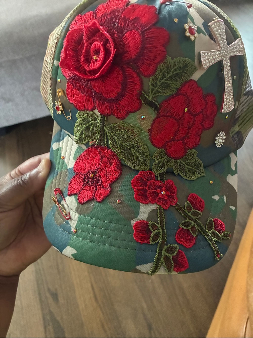 Camo Roses Trucker Hat